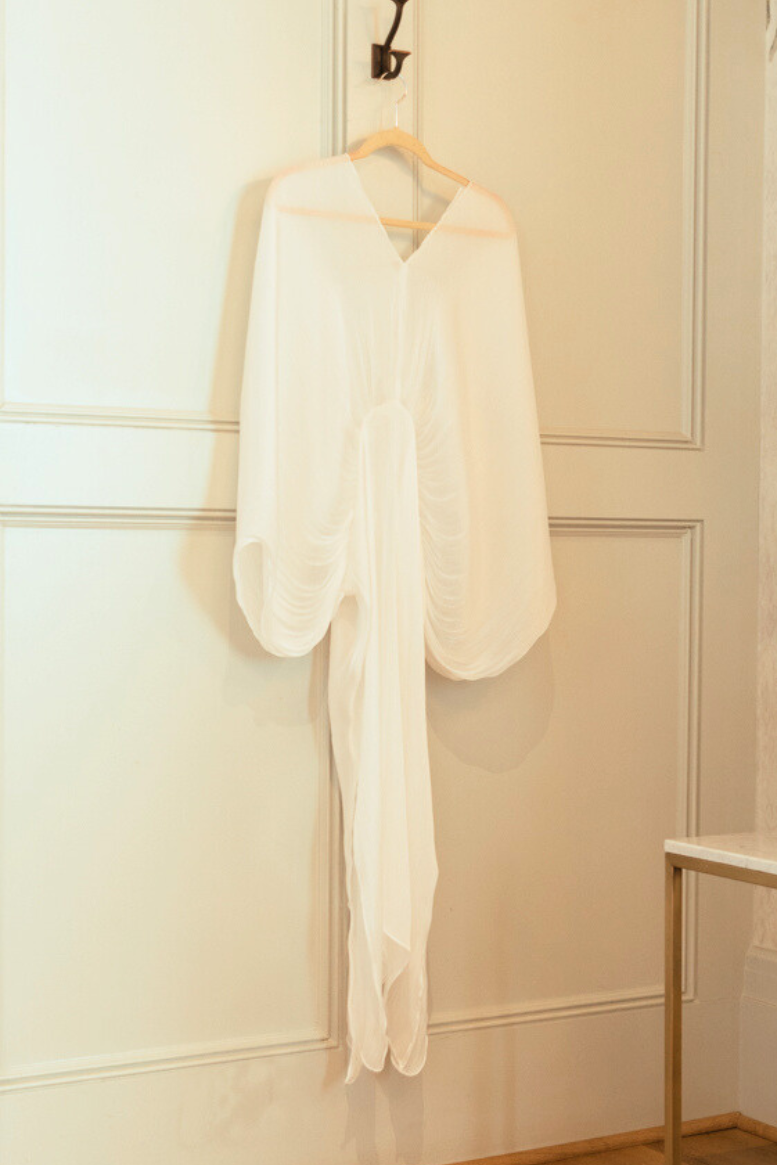 Luxe Kimono Dress In Green