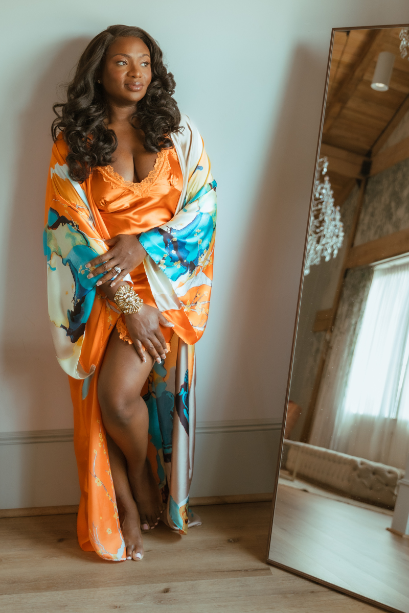 Sunset Bloom Kimono Dress