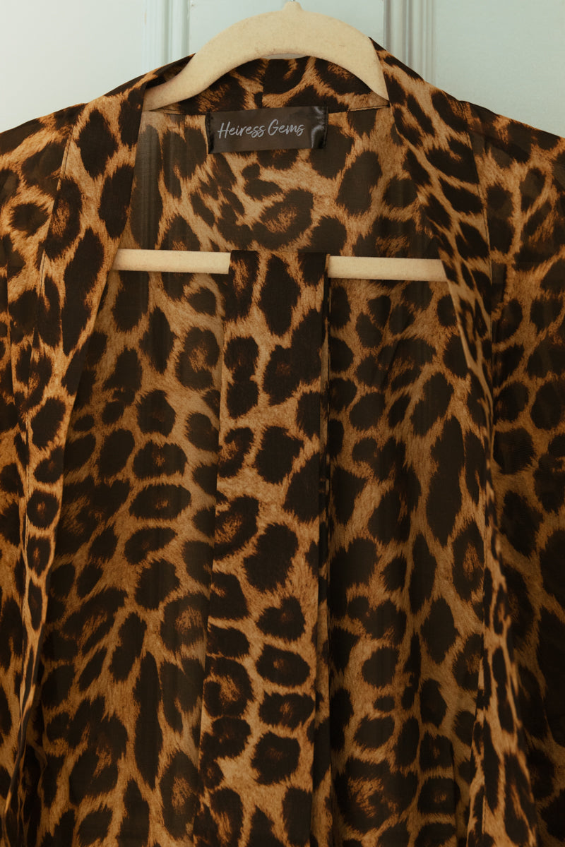 Lolita Leopard Print Robe - Heiress Gems