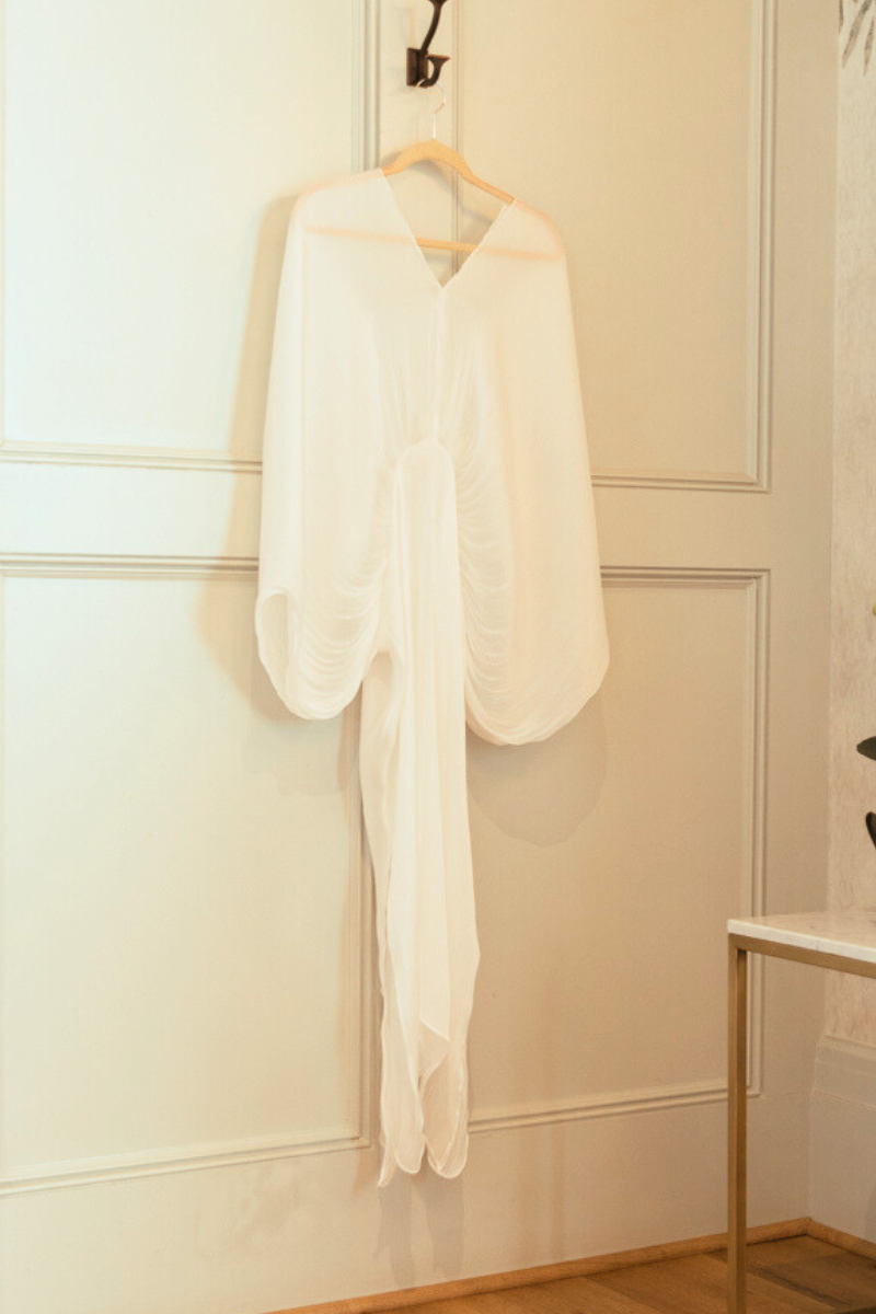 Luxe Kimono Dress In White