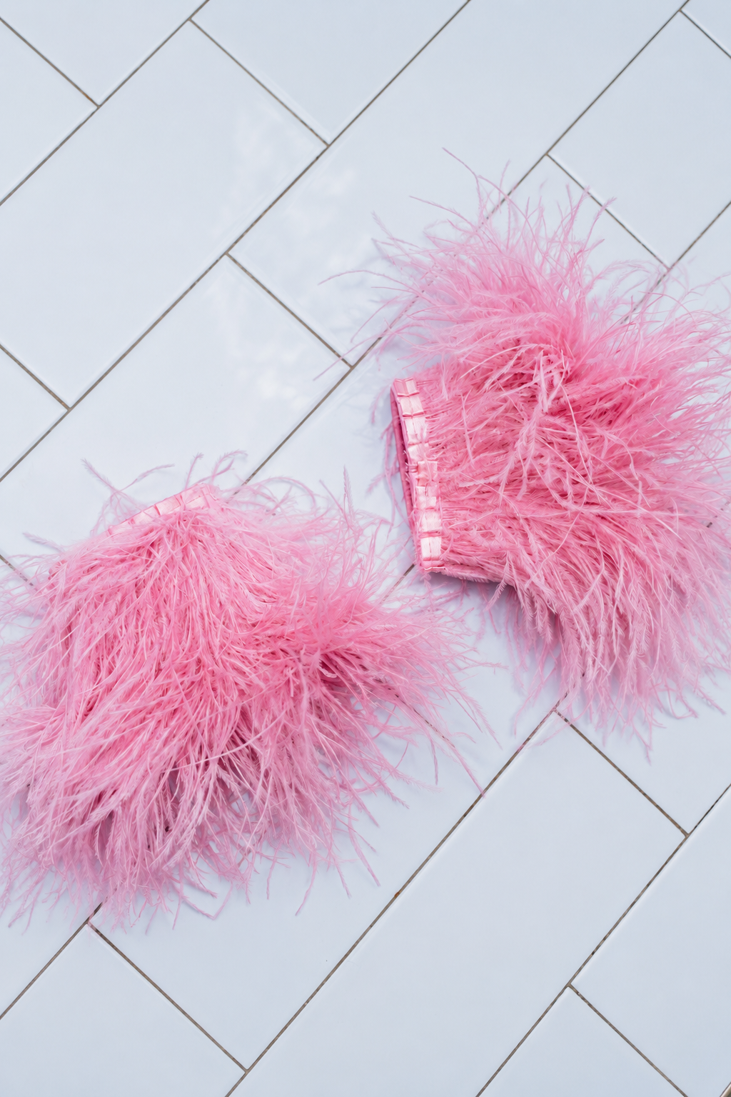 Heiress Ostrich Feather Cuffs