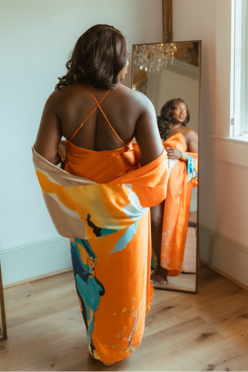 Sunset Bloom Kimono Dress