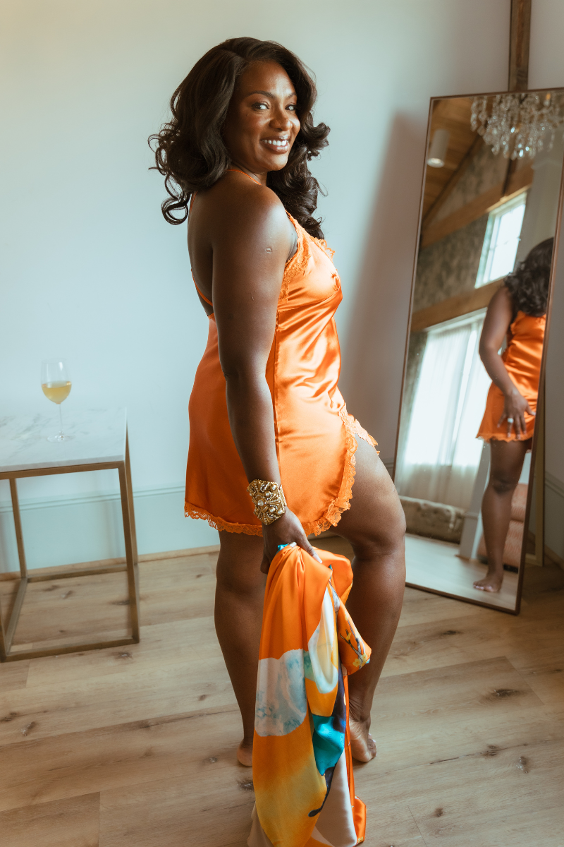 Orange Mimosa Slip Dress - Heiress Gems