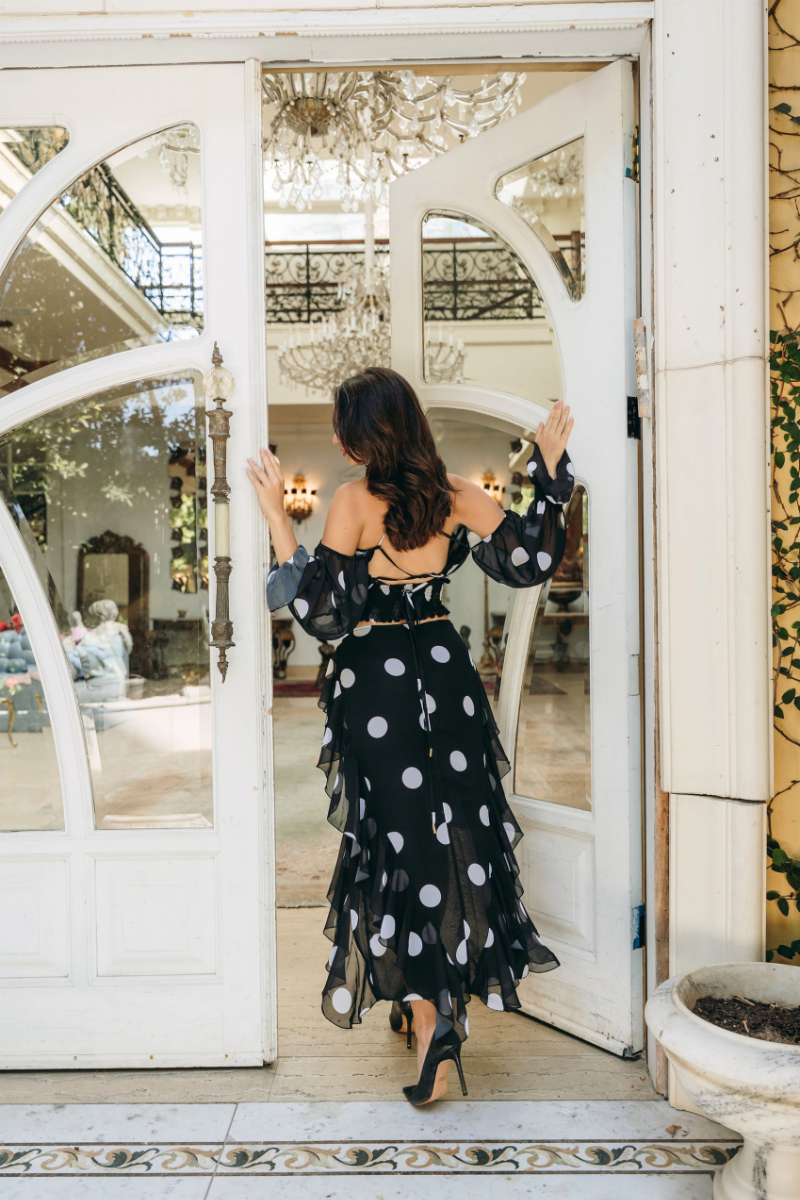 The Heiress Polka Set in Noir
