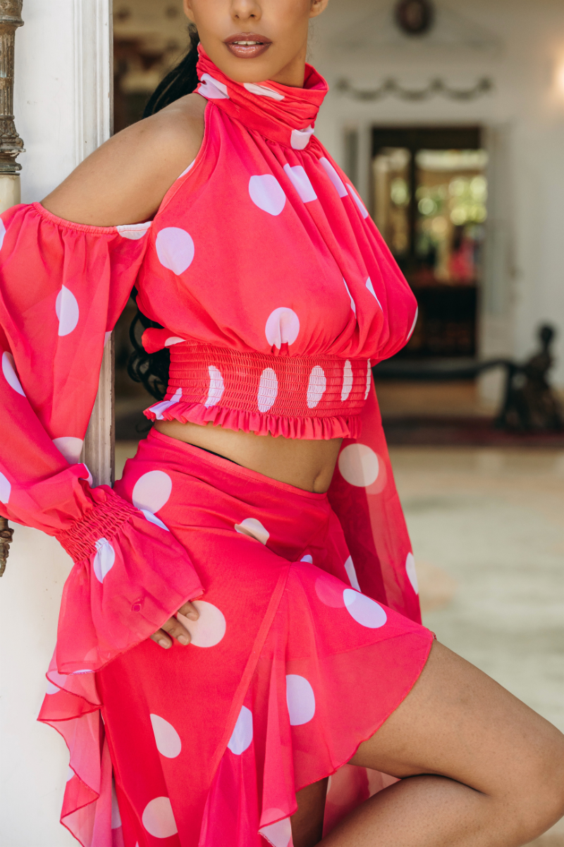 The Heiress Polka Set in Punch