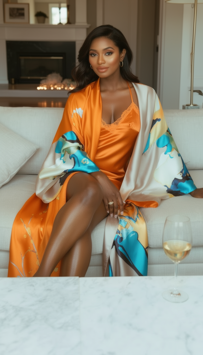 Sunset Bloom Kimono Dress