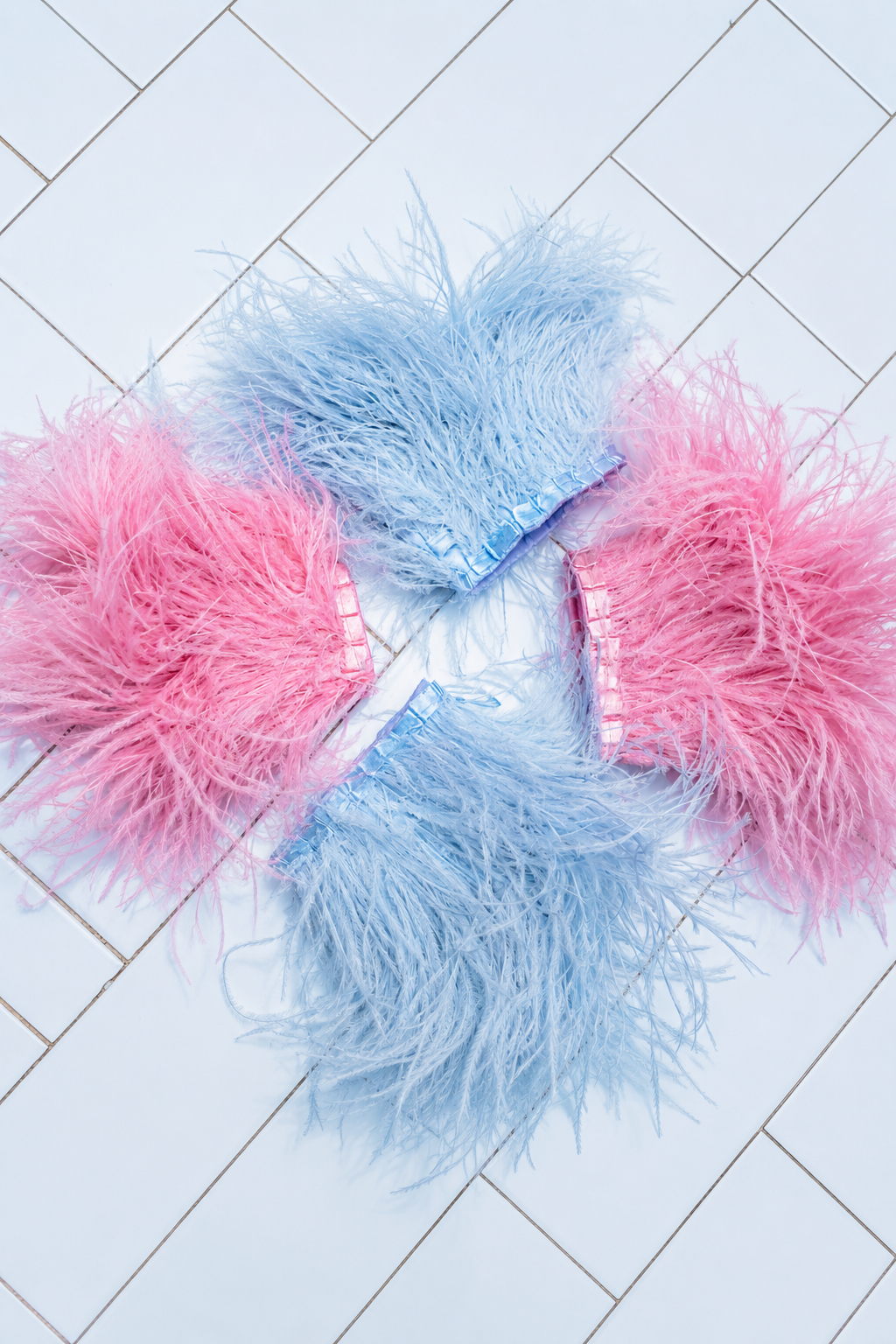 Heiress Ostrich Feather Cuffs