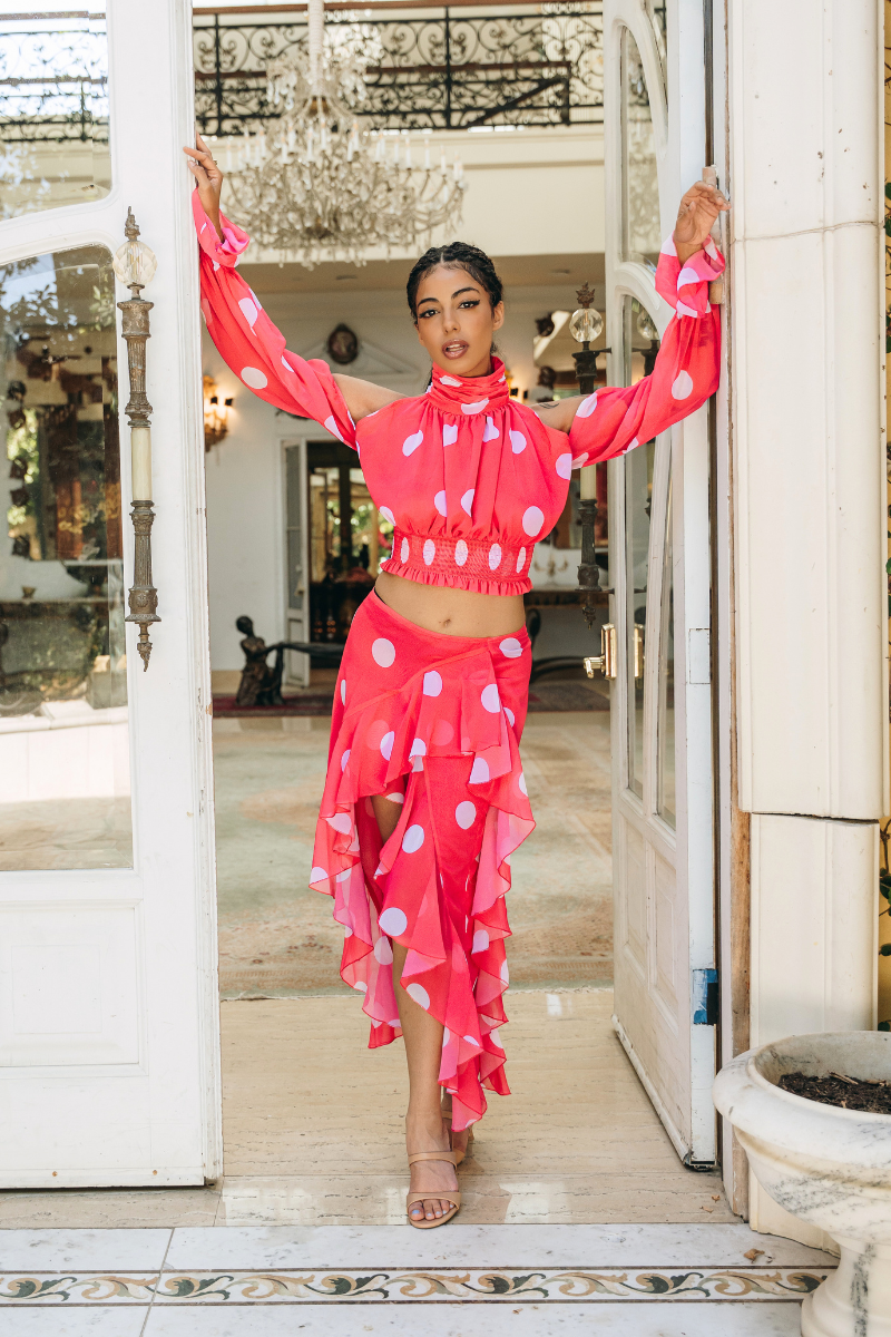 The Heiress Polka Set in Punch