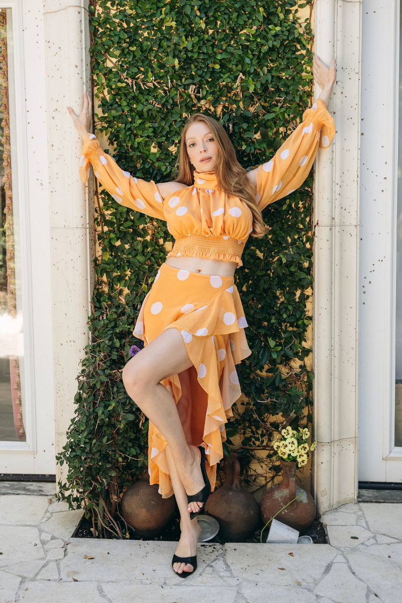 The Heiress Polka Set in Marigold