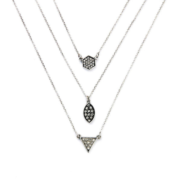 Multilayer Silver Necklace - Heiress Gems