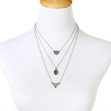 Multilayer Silver Necklace - Heiress Gems
