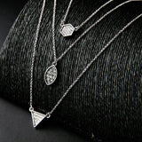 Multilayer Silver Necklace - Heiress Gems