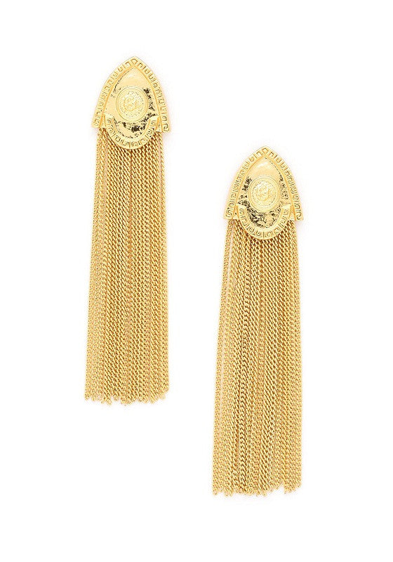 Armour Fringe Dangle Earrings - Heiress Gems